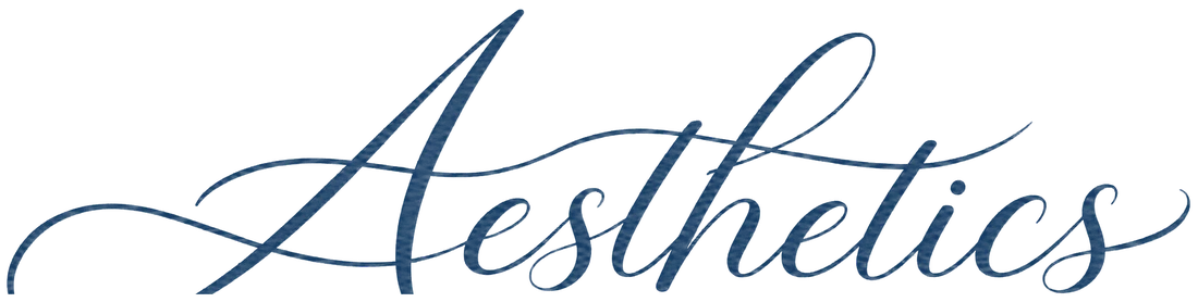 Aesthetics — flowing navy script